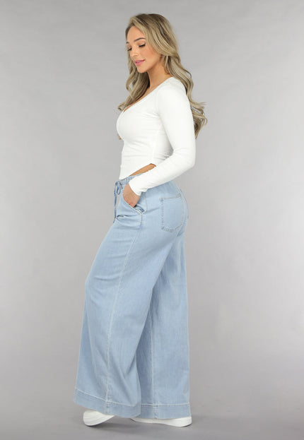 OP=OP.33.NL Wide Leg Jogger Jeans met Elastische Taille