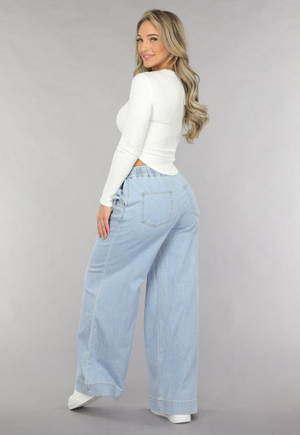 OP=OP.33.NL Wide Leg Jogger Jeans met Elastische Taille