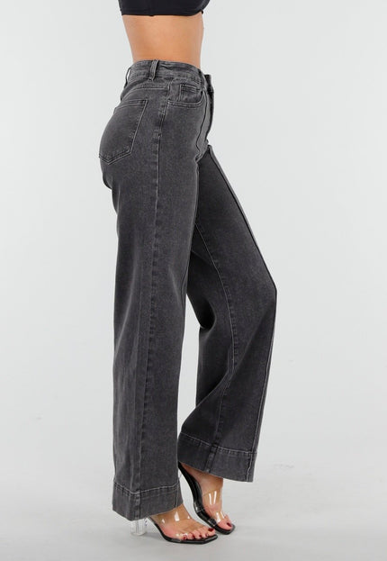 Redial Jeans Wide Leg Stretch Jeans Grijs
