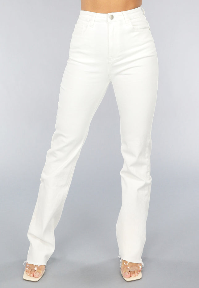 Redial Jeans Witte Tall Jeans met Rechte Pijpen