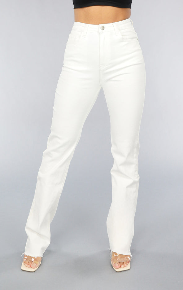Redial Jeans Witte Tall Jeans met Rechte Pijpen