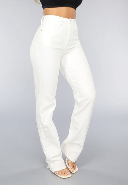 Redial Jeans Witte Tall Jeans met Rechte Pijpen