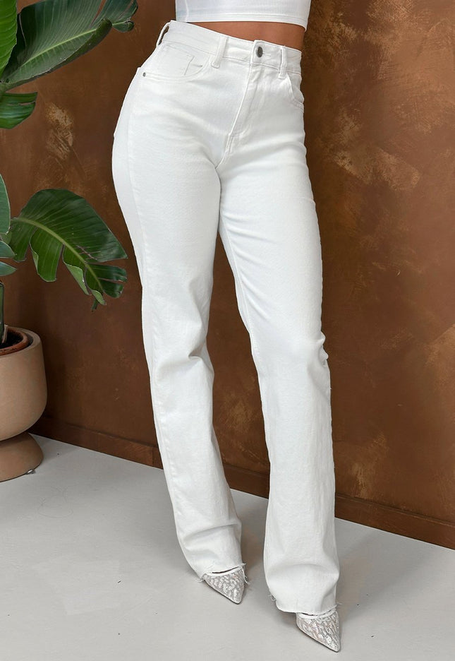 Redial Jeans Witte Tall Jeans met Rechte Pijpen