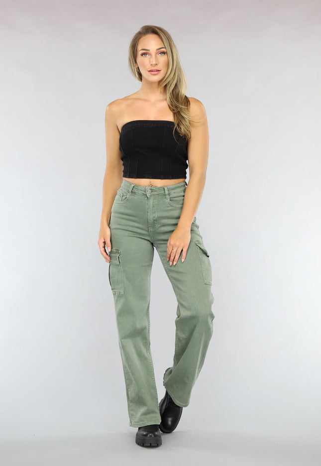 OP=OP.50.NL Zwarte Bandeau Jeans Top