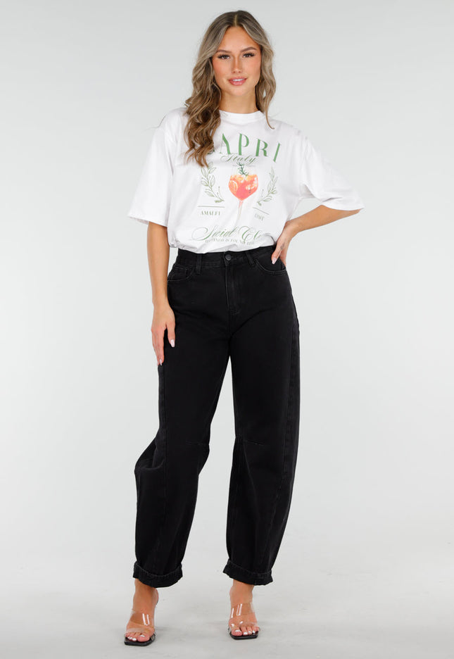 OP=OP.41.NL Zwarte Barrel Jeans