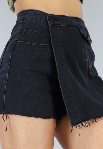 Redial Jeans Zwarte Skort met Zak