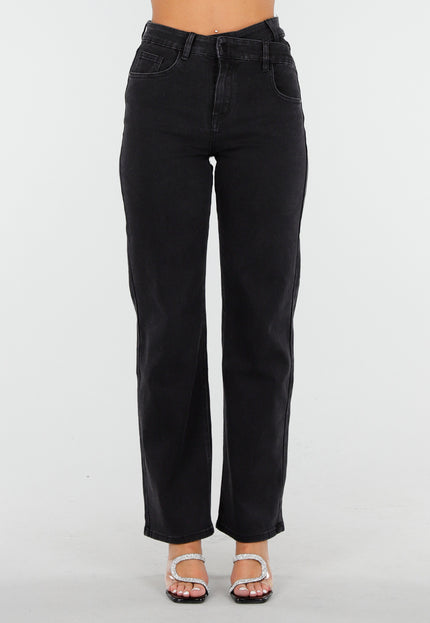 Redial Jeans Zwarte Straight Stretch Jeans