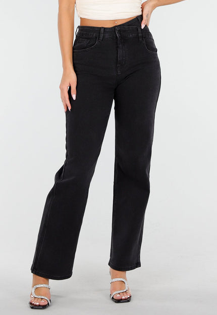Redial Jeans Zwarte Straight Stretch Jeans