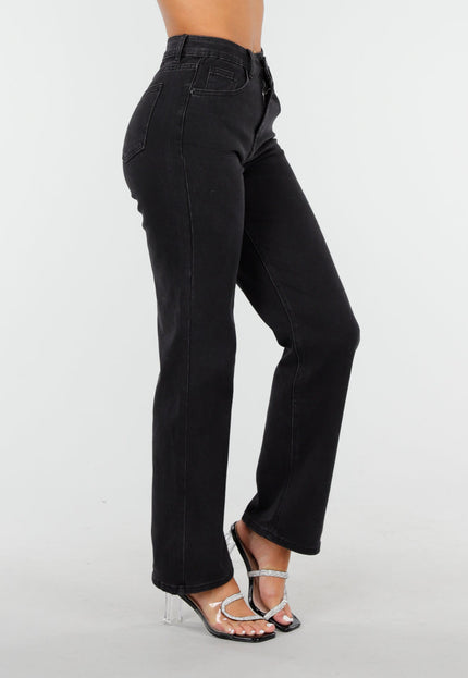 Redial Jeans Zwarte Straight Stretch Jeans