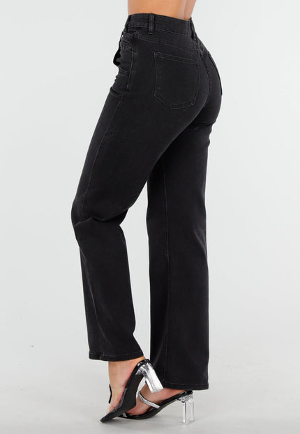 Redial Jeans Zwarte Straight Stretch Jeans