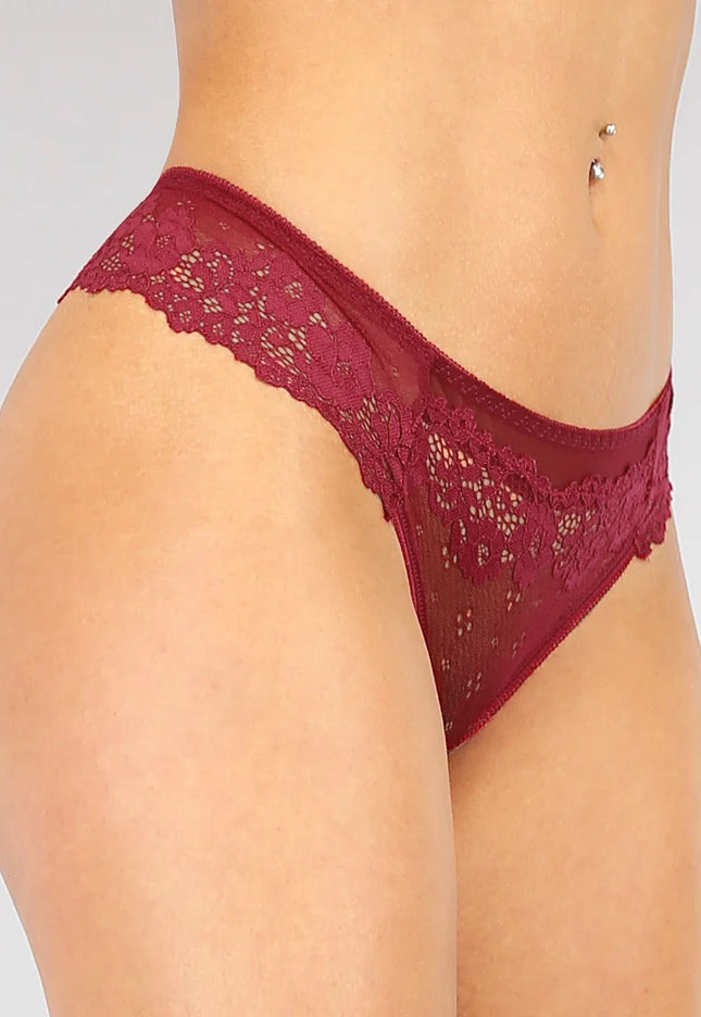 Rode Mesh String met Kanten Details