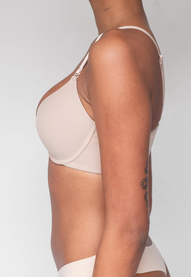SALE30 Beige Beugel BH met Voorsluiting