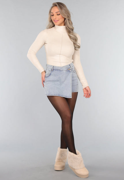 SALE30 Beige Zachte Overslag Laarsjes