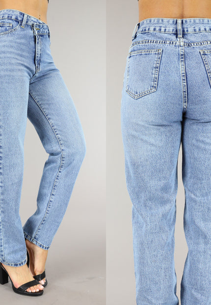 SALE30 Blauwe Jeans met Schuine Sluiting