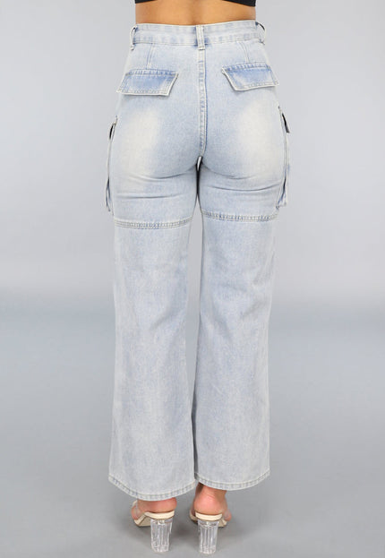 SALE30 Blauwe Utility Jeans