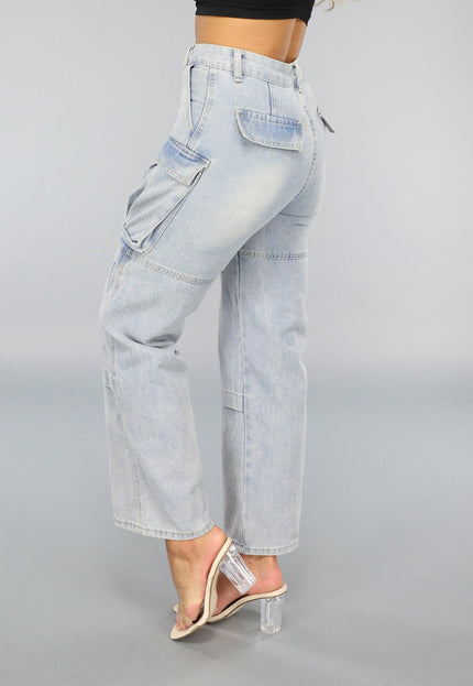 SALE30 Blauwe Utility Jeans