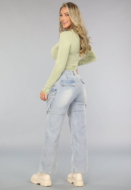 SALE30 Blauwe Utility Jeans