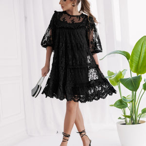 SALE30 Boho Ibiza Jurk Zwart