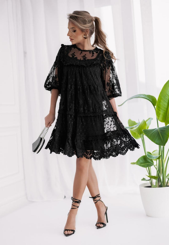 SALE30 Boho Ibiza Jurk Zwart