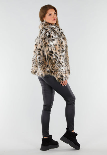 SALE30 Bontjas Luipaardprint