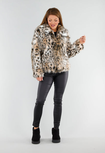 SALE30 Bontjas Luipaardprint