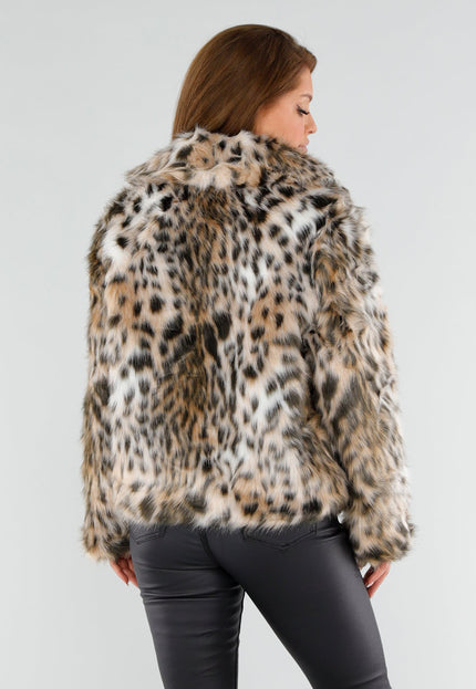 SALE30 Bontjas Luipaardprint