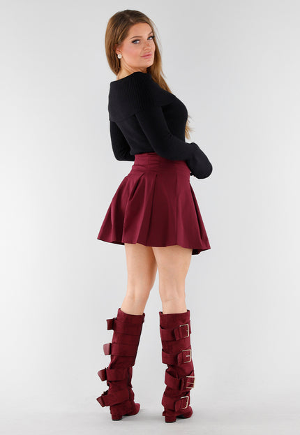 SALE30 Bordeaux Suèdelook Laarzen