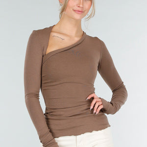 SALE30 Bruine Asymmetrische Top