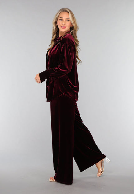 SALE30 Burgundy Velours Two Piece