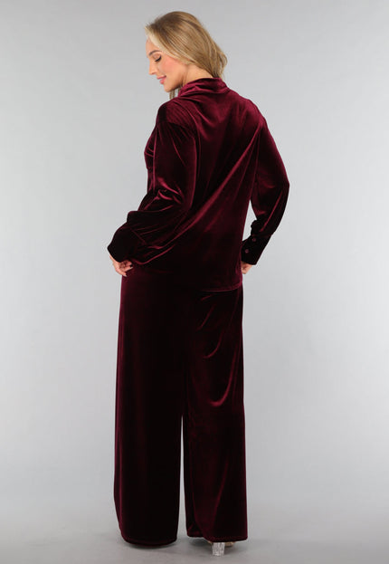 SALE30 Burgundy Velours Two Piece
