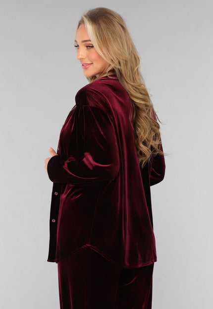 SALE30 Burgundy Velours Two Piece