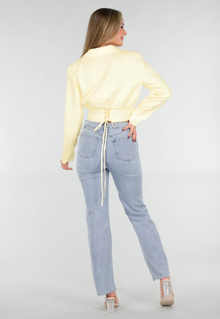 SALE30 Butter Yellow Blazer en Top Set