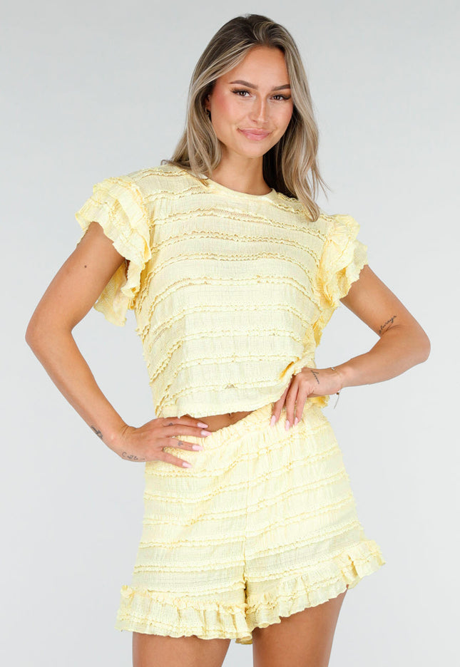 SALE30 Butter Yellow Stretch Two Piece