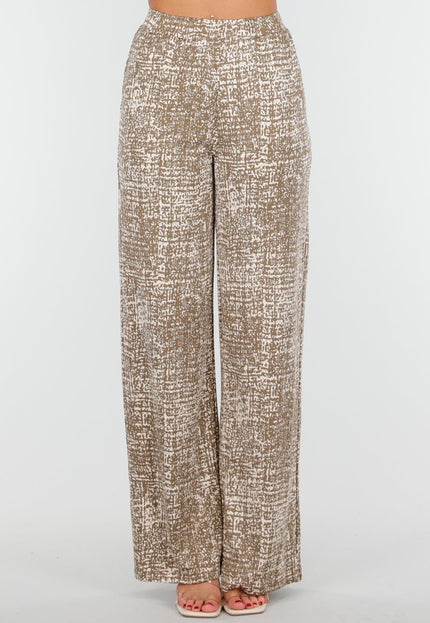 SALE30 Camel Print Stretchbroek