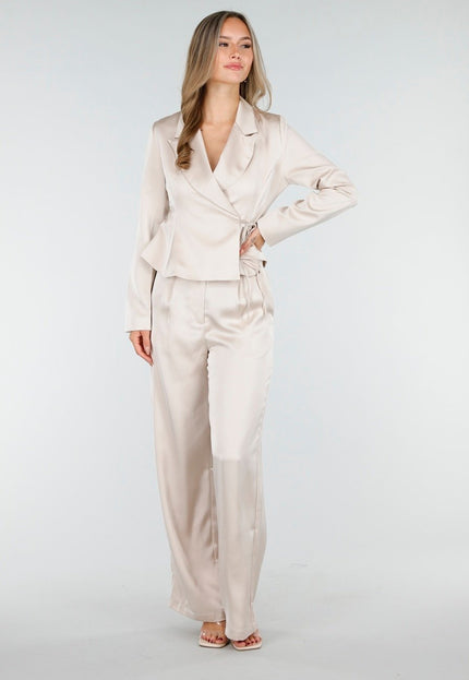 SALE30 Champagnekleurige Wrap Blazer