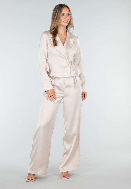 SALE30 Champagnekleurige Wrap Blazer