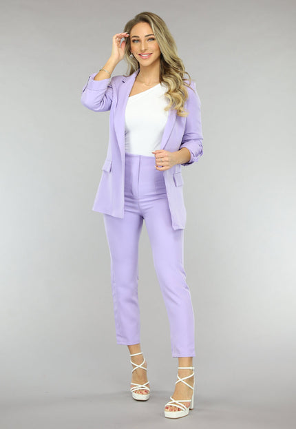 SALE30 Classy Lila Tweedelige Blazer Set