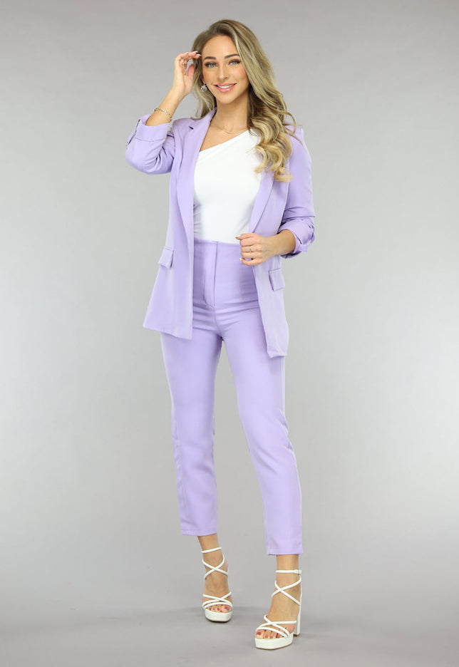 SALE30 Classy Lila Tweedelige Blazer Set