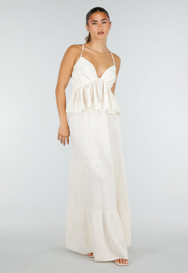 SALE30 Crème Mousseline Maxi Rok