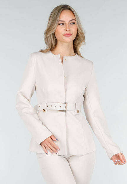 SALE30 Crèmekleurig Blazer Pak