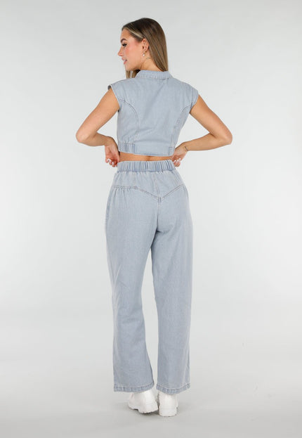 SALE30 Denim Set met Gilet