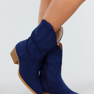 SALE30 Donkerblauwe Cowboylaarzen
