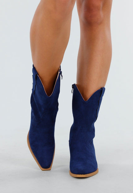 SALE30 Donkerblauwe Cowboylaarzen