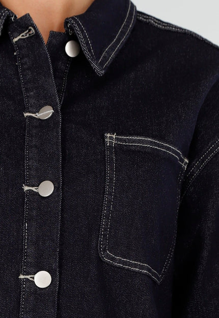 SALE30 Donkerblauwe Denim Blouse
