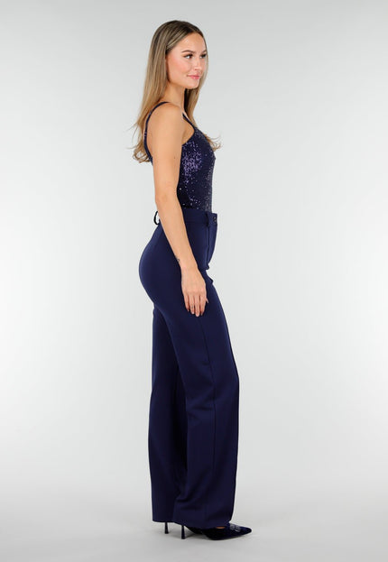 SALE30 Donkerblauwe Velvet Pumps