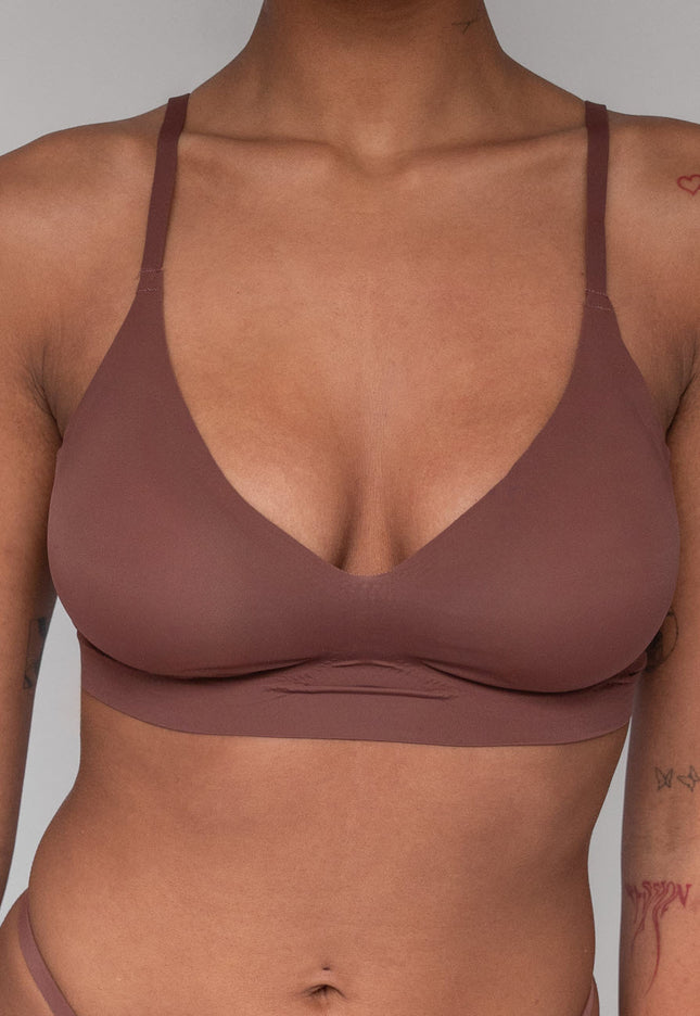 SALE30 Donkerbruine Naadloze BH