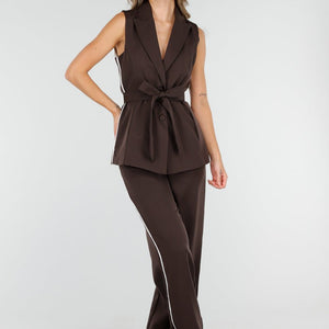 SALE30 Donkerbruine Two Piece Set