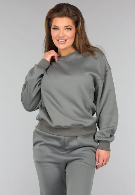 SALE30 Donkergrijze Fleece Lounge Set
