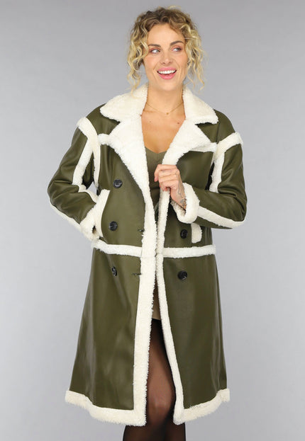 SALE30 Donkergroene Lammy Trench Coat