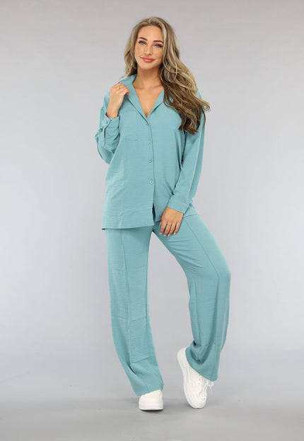 SALE30 Elastische Turquoise Two Piece
